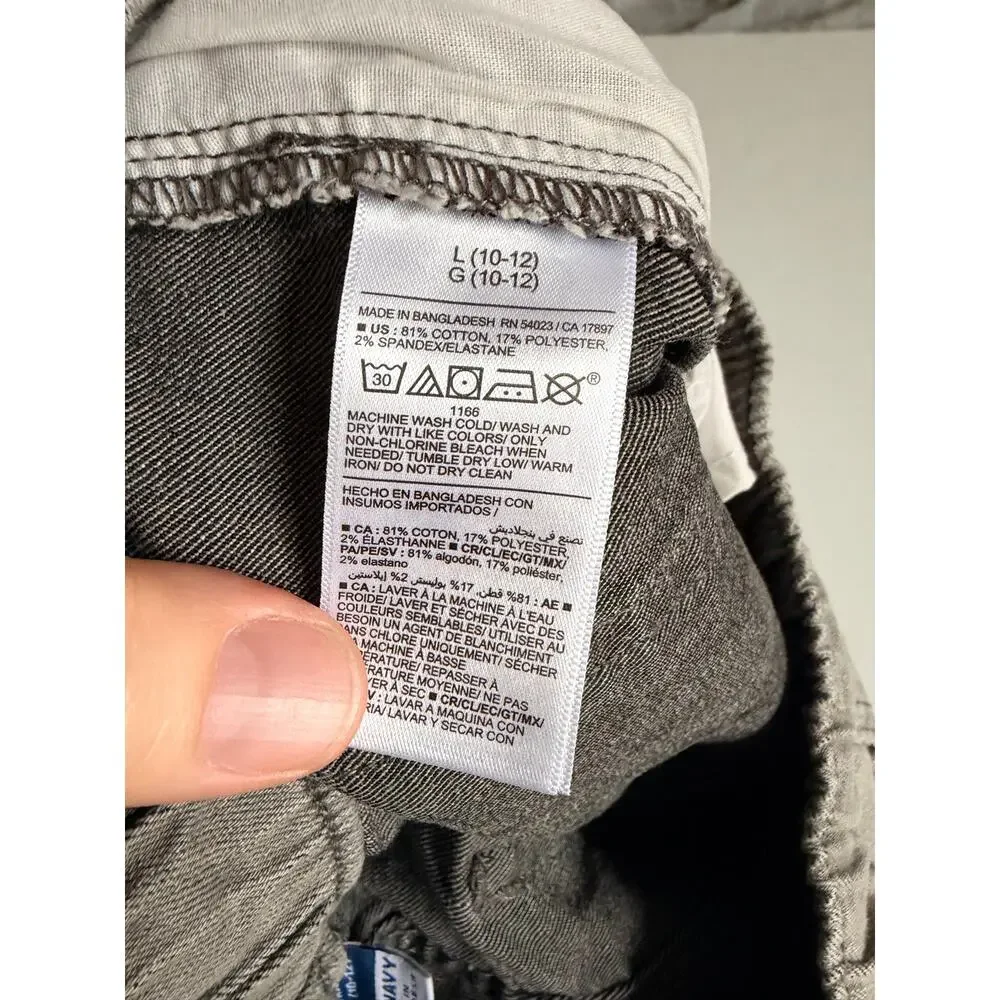 Old Navy Boys Wow Pull-On Straight Leg Jeans - Gray L (10-12)